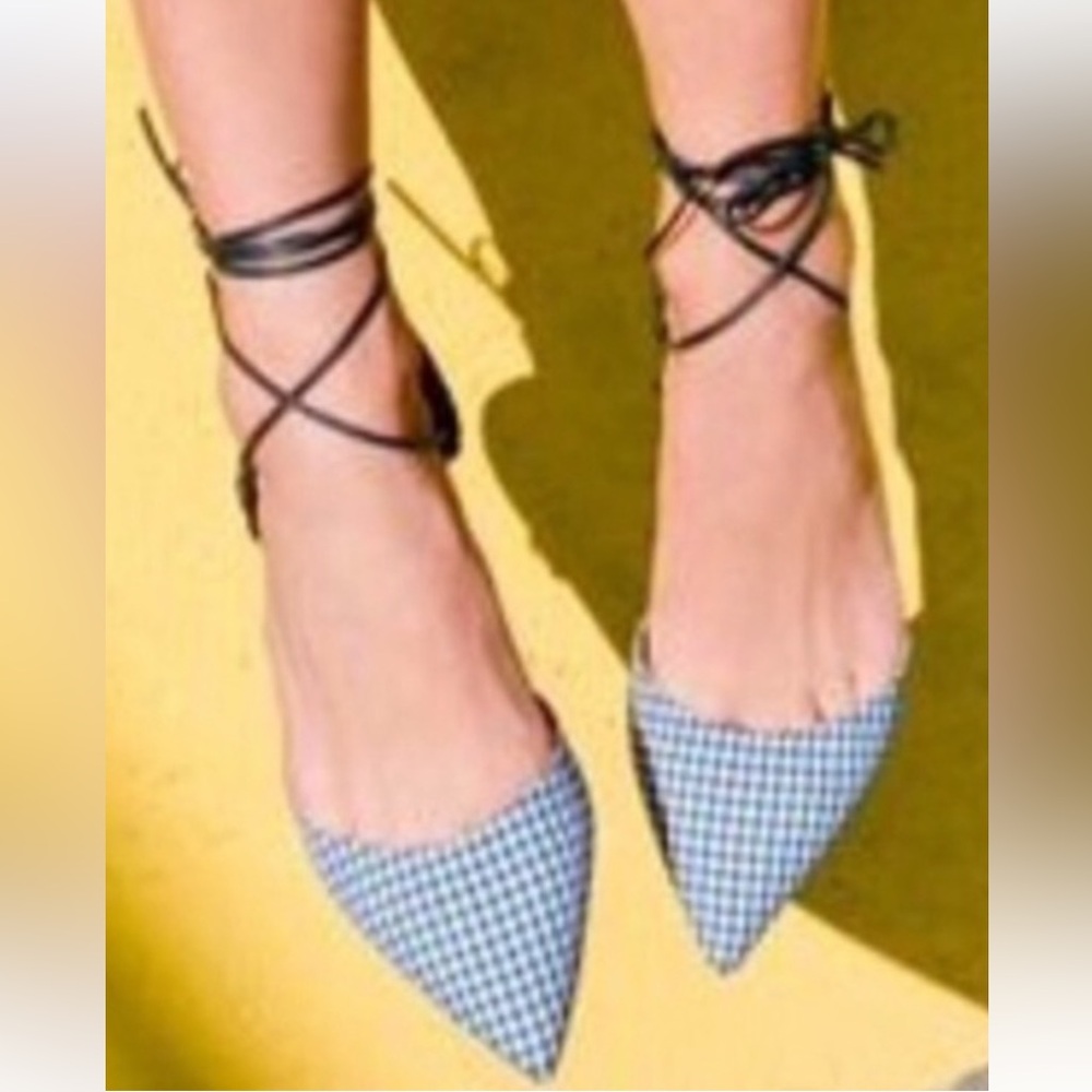 NEW - J.Crew Gingham Slingback Flats - Size 7.5